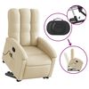 vidaXL Fauteuil inclinable de massage cr&egrave;me tissu