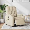 vidaXL Fauteuil inclinable de massage &eacute;lectrique cr&egrave;me tissu