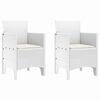 vidaXL Chaise de jardin 2 pcs Blanc 53 x 49 x 85 cm PP