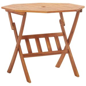 vidaXL Table pliable de jardin 90x75 cm Bois d'acacia massif