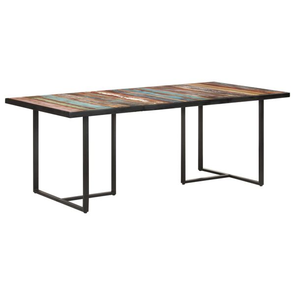 vidaXL Table de salle &agrave; manger 200 cm Bois de r&eacute;cup&eacute;ration massif