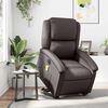 vidaXL Fauteuil de massage inclinable électrique marron foncé