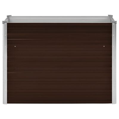 vidaXL Lit surélevé de jardin Marron 100x40x77 cm Acier galvanisé