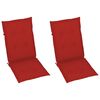 vidaXL Chaises inclinables de jardin lot de 2 et coussins Bois acacia