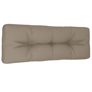 vidaXL Coussin de palette taupe 120x40x12 cm tissu