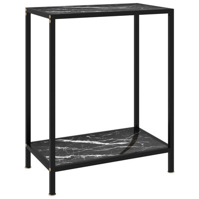 vidaXL Table console Noir 60x35x75 cm Verre trempé