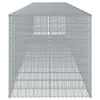 vidaXL Panier gabion avec couvercle 750x100x100 cm fer galvanis&eacute;