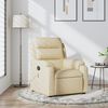 vidaXL Fauteuil inclinable de massage cr&egrave;me tissu