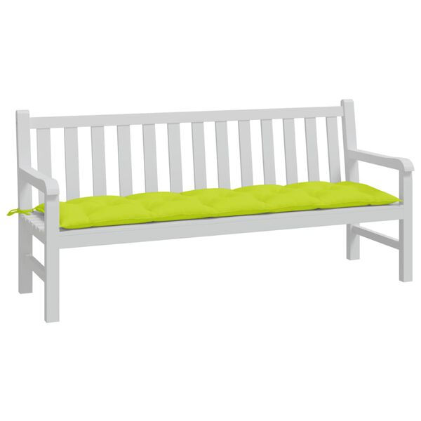 vidaXL Coussin de banc de jardin vert brillant 180x50x7cm tissu oxford