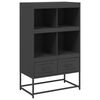 vidaXL Buffet haut noir 68x39x111,5 cm acier