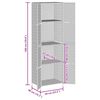 vidaXL Armoire de rangement de jardin Noir 59x40x180 cm R&eacute;sine tress&eacute;e