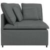 vidaXL Module d'angle de canapé modulaire coussins gris foncé 100 cm