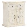 vidaXL Buffet Blanc 65x30x75 cm Bois de manguier massif