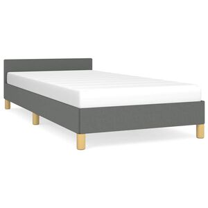 vidaXL Cadre de lit sans matelas gris foncé double XL tissu