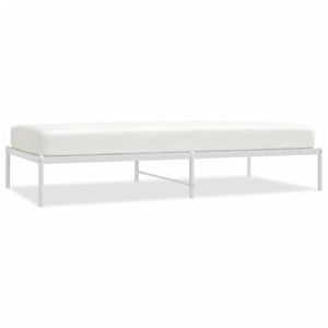 vidaXL Cadre de lit m&eacute;tal sans matelas blanc 100x200 cm