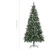 vidaXL Sapin de No&euml;l avec pommes de pin et paillettes blanches 210 cm