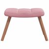 vidaXL Chaise de relaxation avec repose-pied Rose Velours
