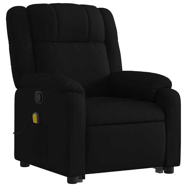 vidaXL Fauteuil inclinable de massage noir tissu