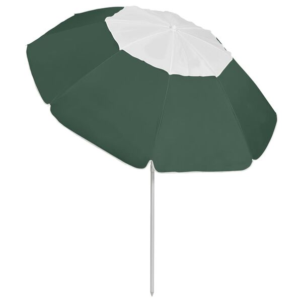 vidaXL Parasol de plage vert 300 cm
