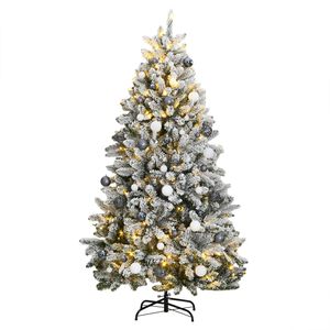 vidaXL Sapin de No&euml;l artificiel articul&eacute; 300 LED et boules 180 cm