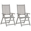 vidaXL Chaises inclinables de jardin lot de 4 et coussins Bois acacia