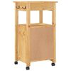 vidaXL Chariot de cuisine MONZA 48x40x88,5 cm bois massif de pin
