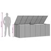 vidaXL Bo&icirc;te &agrave; coussins de jardin R&eacute;sine tress&eacute;e 291x100,5x104 cm Gris