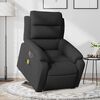 vidaXL Fauteuil inclinable de massage électrique noir tissu
