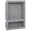 vidaXL Niche de douche avec 2 compartiments Gris mat 41x51x10 cm