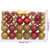 vidaXL Boules de No&euml;l 100 pcs dor&eacute; et rouge bordeaux 3 / 4 / 6 cm