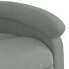 vidaXL Fauteuil inclinable de massage électrique gris clair velours
