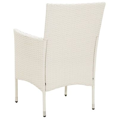 vidaXL Chaises de jardin avec coussins lot de 2 Résine tressée Blanc