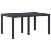 vidaXL Table de Jardin Anthracite 150 x 100 x 73 cm polyrotin
