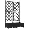 vidaXL Cache-pot de jardin 2 pcs Noir 80 x 40 x 125,5 cm Acier