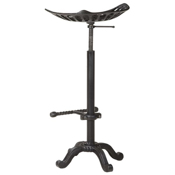 vidaXL Tabouret de bar Noir Fonte