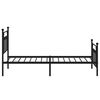 vidaXL Cadre de lit m&eacute;tal sans matelas avec pied de lit noir 100x190cm
