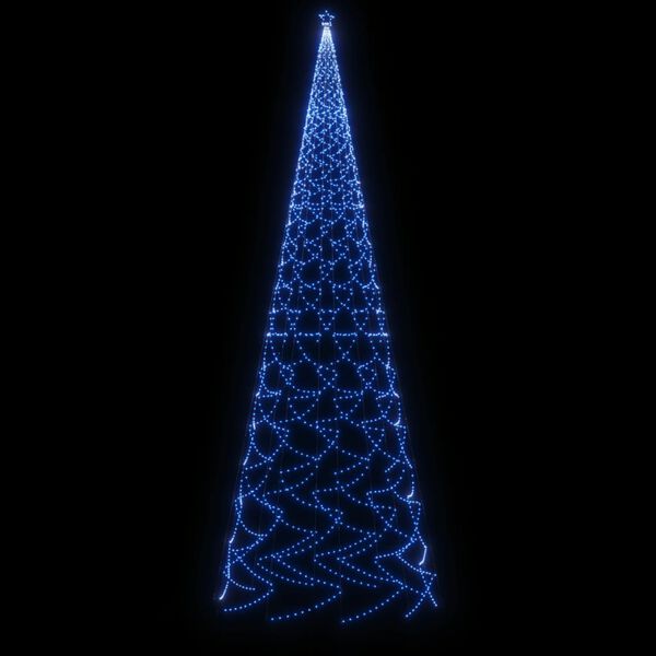 vidaXL Sapin de No&euml;l avec piquet 3000 LED bleu 800 cm