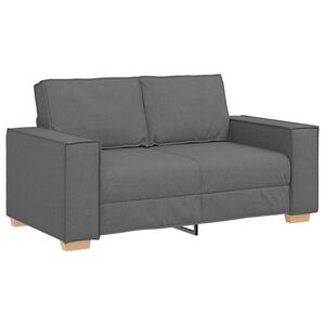 vidaXL Canap&eacute; 2 places Gris fonc&eacute; 120 cm Tissu