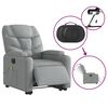 vidaXL Fauteuil inclinable de massage électrique gris clair tissu
