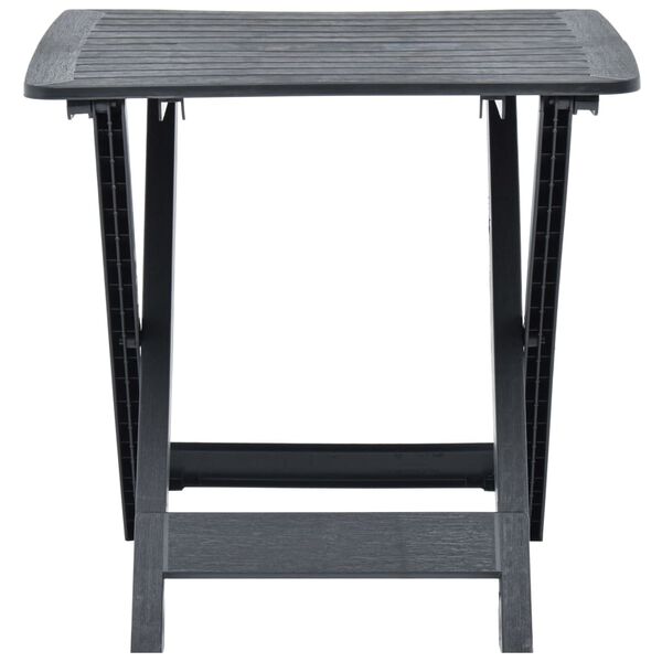 vidaXL Table pliable de jardin Anthracite 79x72x70 cm Plastique