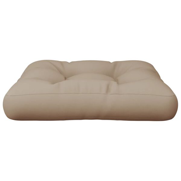 vidaXL Coussin de palette taupe 60x60x12 cm tissu