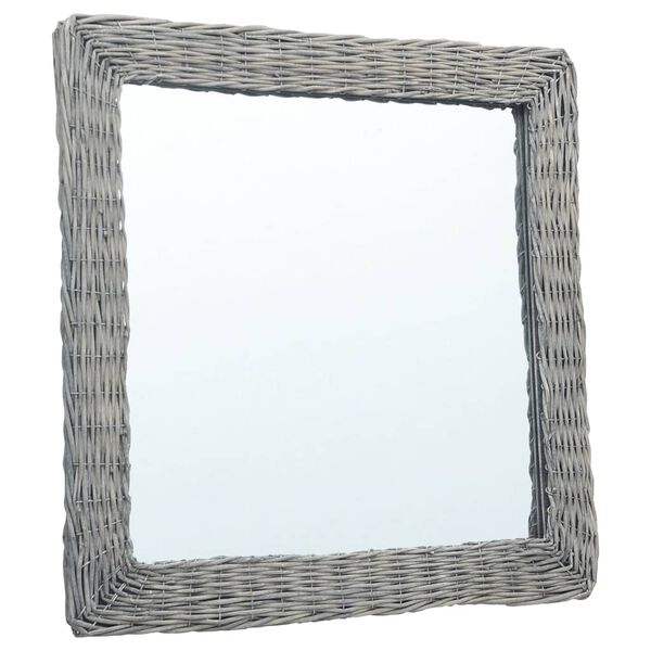 vidaXL Miroir 50x50 cm Osier