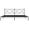 vidaXL Cadre de lit m&eacute;tal sans matelas avec t&ecirc;te de lit noir 193x203cm