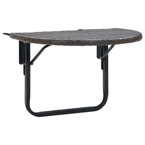 vidaXL Table de balcon Marron 60x60x40 cm R&eacute;sine tress&eacute;e