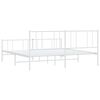 vidaXL Cadre de lit métal sans matelas et pied de lit blanc 183x213 cm