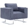 vidaXL Fauteuil cabriolet gris similicuir daim