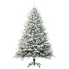vidaXL Sapin de No&euml;l artificiel LED et flocons de neige 180 cm PVC PE