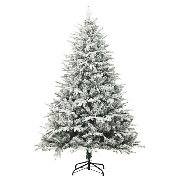 vidaXL Sapin de No&euml;l artificiel LED et flocons de neige 180 cm PVC PE