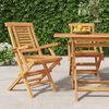 vidaXL Chaises de jardin pliantes lot de 2 56x63x90cm bois massif teck