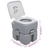 vidaXL Toilette portable de camping Gris 20+10 L